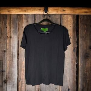 Free People Minimalist Basic Black Small T-Shirt Sandrine Rose Virgin Label NEW